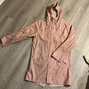 Pink RAINS rain jacket